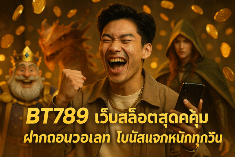 BT789 เว็บสล็อตสุดคุ้ม ฝากถอนวอเลท โบนัสแจกหนักทุกวัน